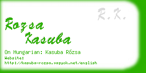 rozsa kasuba business card